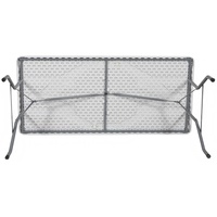 Table pliable légère de 5 pieds avec poignée intégrée et pieds en acier pour hôtel, fête, mariage, événements, pique-nique et camping en plein air