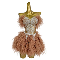 Sexy Sequin Dos Nu Corset Top A Line Jupes 2 Pièces Ensembles Femmes Robe de Spectacle Costume de Festival Dîner Robe de Nuit Tenue de Boîte de Nuit