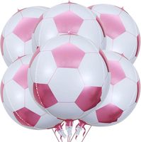 Vente en gros de 6 ballons géants en aluminium de 22 pouces en forme de ballon de football, ballons à l'hélium 4D pour les fêtes d'anniversaire, décorations sur le thème du sport