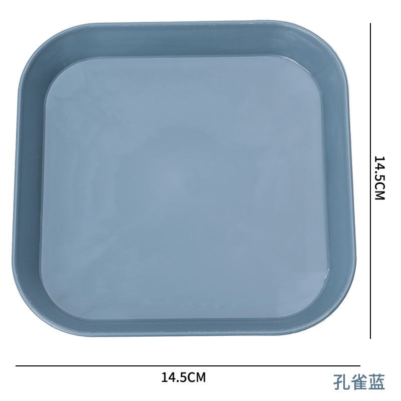 Square blue plate
