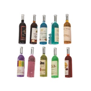 Accessoires en résine en forme de bouteille de champagne, pendentifs pour coques de téléphone, porte-clés, miniatures en résine pour la décoration - Product Image 6