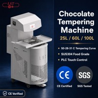 Machine à tempérer le chocolat LST avec ligne d'enrobage 100L en acier inoxydable 304 de qualité alimentaire, contrôle tactile PLC, ligne de recouvrement de chocolat