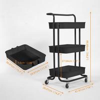 3 niveaux bureau cuisine chambre jardin salle de bain métal roulant Organisation stockage utilitaire plateau chariot chariot
