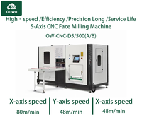 Machine de fraisage à cinq axes servo-électrique OUWO CNC avec grande table de travail pour systèmes de fenêtres, de portes et de murs rideaux