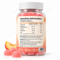 Complément alimentaire naturel en vitamine D3 K2 pour les os et le cœur, soutien immunitaire, gommes naturelles en vitamine D3 K2, marque privée
