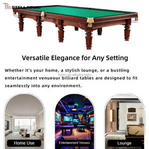 STELLARWAY 10ft 12ft Home Russische Piramide Pooltafel met Verstelbare Hoogtepoten, Leisteenblad en Rubberen Kussens voor de Spelkamer - Product Image 3