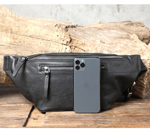 Riñonera de Cuero Vacuno de Alta Calidad para Hombre, Riñonera de Cuero Crazy Horse Multiusos para Teléfono Móvil - Product Image 3