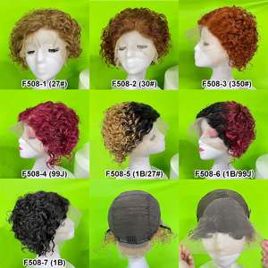 GS Hair #350 Pelucas cortas <span class=keywords><strong>de</strong></span> color Pixie Pelucas brasileñas <span class=keywords><strong>de</strong></span> <span class=keywords><strong>corte</strong></span> Pixie para mujeres negras Pelucas <span class=keywords><strong>de</strong></span> cabello humano corto <span class=keywords><strong>de</strong></span> encaje sin pegamento - Product Image 6