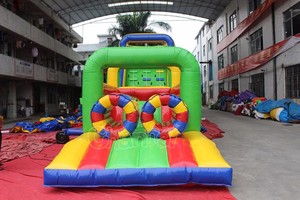 Cho thuê thiết bị Inflatable các chướng ngại vật cho trẻ em bouncy lâu đài Combo với Slide Inflatable sân chơi ngoài trời - Product Image 4