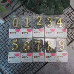 เทียนเลขทองคำ Hung0026 Shopify Droshipping, ของตกแต่งหน้าเค้กสีเงินสำหรับวันเกิดครบรอบ 1 ปีของเด็ก, สำหรับผู้ใหญ่ - Product Image 1