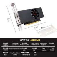 Xingqimei GT730 Stok Baru Multi-Layar 4-VGA Proyeksi Splicing Setengah Tinggi Server PCI Express 4.0 16X GDDR5 Graphics