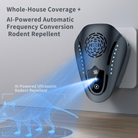 Répulsif à ultrasons intelligent pour rongeurs, à brancher, pour une surface de 200 m², efficace, sans danger pour les animaux domestiques et les humains, certifié EPA CE
