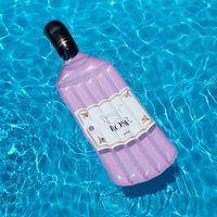 Bouteille de vin rosé gonflable pour piscine, flotteur de piscine portable personnalisé, multicolore