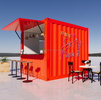 Maison mobile en conteneur imperméable simple et luxueuse de 20 pieds avec emballage plat pour jardin, supermarché et salle de sport