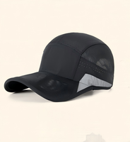 Casquettes de marathon réfléchissantes en gros avec logo personnalisé, chapeau en maille à séchage rapide, perforé, pliable, pour la course, l'entraînement, la gym, les athlètes, le sprint