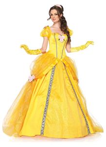Ecowalson adulto amarillo <span class=keywords><strong>bestia</strong></span> princesa Bella disfraz Halloween Cosplay fiesta mascarada campana corte <span class=keywords><strong>reina</strong></span> roles Sui - Product Image 2