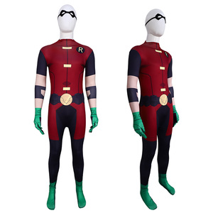 Costume de cosplay Robin pour enfants Halloween, combinaison de jeu de rôle Judas Contract Teen Titans - Product Image 2