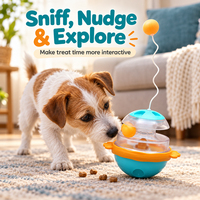 Jouet d'entraînement pour animaux de compagnie : Jouet rotatif pour chat, nouveau design, balle distributrice de nourriture rotative pour chats d'intérieur
