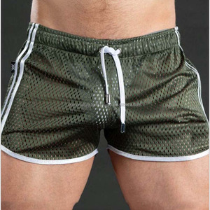 Shorts en maille pour hommes séchage rapide pantalons courts de plage entraînement exercice Jogging trou Shorts Sexy pantalons de Sport Shorts - Product Image 2