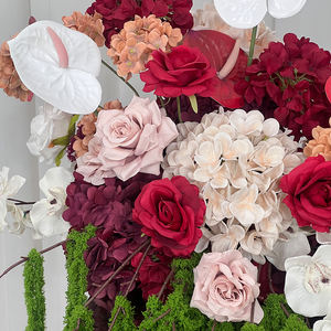 Bola de Flores Realistas de Hortensias y Rosas Hechas a Mano con Seda Artificial, Decoración Floral Romántica para Bodas y Escenas de Regreso a Clases - Product Image 4