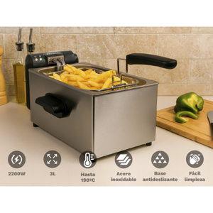 Friteuse électrique Frypro 3SS 3L en acier inoxydable pour usage domestique - Product Image 3