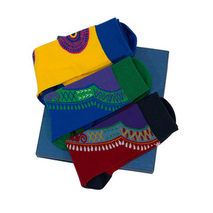 2023 calzini Unisex stampati africani colorati di nuova moda lunghi calzini africani in <span class=keywords><strong>cotone</strong></span> <span class=keywords><strong>100</strong></span>% - Product Image 2