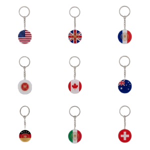 Llavero de Acrílico Giratorio de Doble Cara con Bandera, Inserta Foto, Llavero Redondo Giratorio con Bandera de País, Recuerdo, Regalo, Porta Llaves - Product Image 1