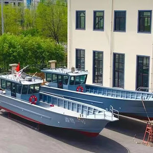 Barco DE TRABAJO pontón directo de fábrica 3,40 m ancho moldeado aluminio barco de pesca grande - Product Image 1