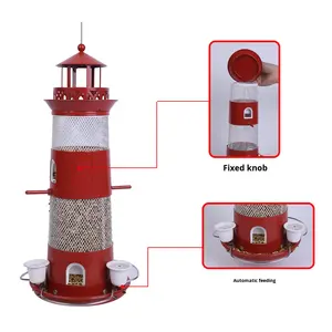 Mangeoire à oiseaux en métal et plastique à suspendre pour l'extérieur, nouvelle collection Chine, pour cour et jardin, alimentation automatique, personnalisation sur mesure - Product Image 5