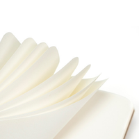 Cuaderno de cubierta suave de papel Kraft, cuaderno estándar y Flexible, personalizado, color blanco
