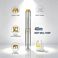 Bomba Sumergible de Acero Inoxidable SS304 para Pozos Profundos, 7.5HP 5.5kW, 100m de Elevación, Multietapas, Certificación CE, Totalmente Automática
