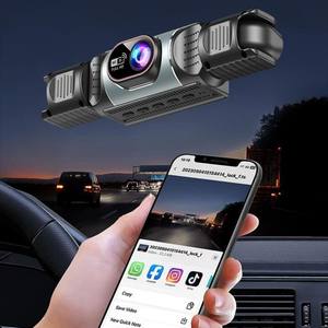 Caméra de tableau de bord GPS portable double objectif 2.5G pour voiture avec enregistreur vidéo grand angle 140°, WiFi, <span class=keywords><strong>SIM</strong></span>, plateforme Cloud DVR et application de visualisation en direct - Product Image 4