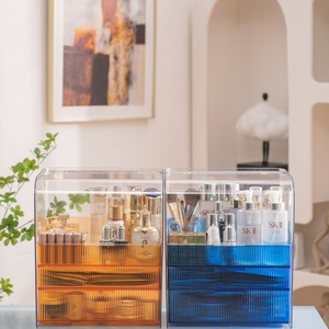 Acrylic Cosmetic Storage Box With <b>Drawers</b> Multi Layer Desktop Organizer For <b>Makeup</b> Skincare Products - Product Image 2