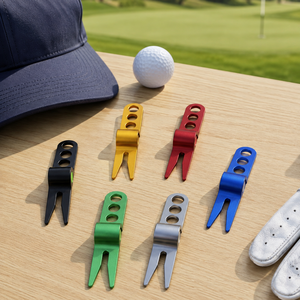 Oem Custom Classic Golf Tee Ball Marker Divot Tool Antique Modern Electroplating Black Snapback Logo Engraving Novelty <b>Tag</b> - Product Image 5