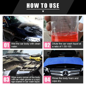 Auto Detailing Natural Car Shampoo Champú de cerámica 500ml Snow Foam Car Wash Productos de alta calidad Removedor - Product Image 4