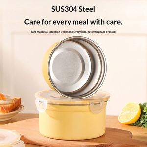 Office <b>Lunch</b> Box Microwave Refrigerator Safe 304 Stainless Steel Food Grade Moisture-Proof Sealed Preservation Box for Outdoor - Product Image 3
