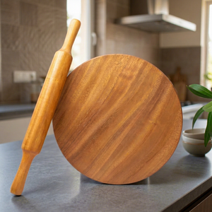 Ensemble Chakla Belan en bois de manguier de qualité supérieure, planche à rouler artisanale, écologique, outil de cuisine indien, kit de cuisson pour faire des roti - Product Image 1