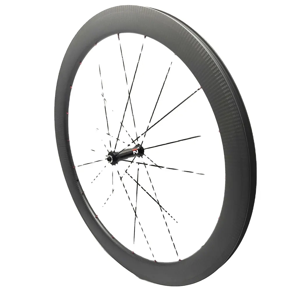 Ruote in carbonio per bici classiche cinesi OEM 60mm set di ruote per copertoncino tubolare 700c freno per cerchioni per ciclismo su strada