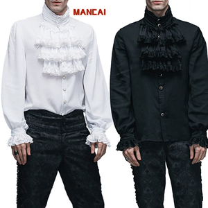 Camisa <span class=keywords><strong>de</strong></span> Manga Larga Renacentista para Hombre, Camisa Medieval Pirata Steampunk Colonial, Disfraz <span class=keywords><strong>de</strong></span> Halloween, Ropa Gótica Vintage - Product Image 1