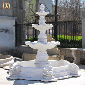Grande <span class=keywords><strong>fontaine</strong></span> à plusieurs niveaux en marbre beige pour l'extérieur, style européen, <span class=keywords><strong>fontaine</strong></span> en pierre pour la <span class=keywords><strong>d</strong></span>écoration de villa et de jardin - Product Image 3