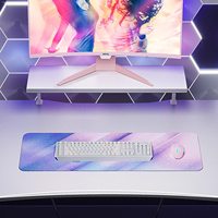 Bureau d'ordinateur de jeu rose avec support d'écran, vente en gros d'usine à prix abordable, bureau de jeu avec porte-gobelet