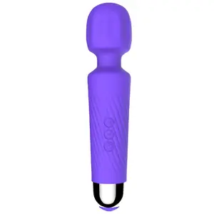 Personal Wand Massager 20 Modes Vibrating Tools Personal Body Massager Wand Vibrating Interchangeable G Spot Clitoris Massage Dildo Vibrator Sex Toys