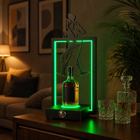 Support de Bouteille LED Rechargeable Style Parisien, Présentoir Lumineux à Changement de Couleur pour Champagne et Vin, Support Lumineux pour Liqueurs pour Bar et Boîte de Nuit