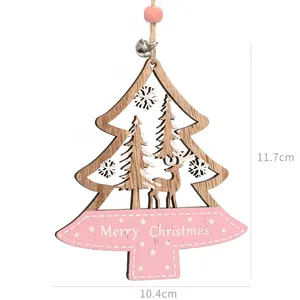 Arbol De Navidad Kerstversiering Hanger Voor Home Party Nieuwjaar Levert Hout Kerstboom Opknoping Ornament