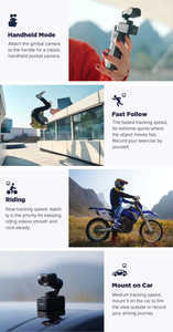 Fotografía FeiyuTech <span class=keywords><strong>Feiyu</strong></span> <span class=keywords><strong>Pocket</strong></span> 3 4K 60fps Imágenes Conexión magnética Seguimiento de IA Seguimiento Cámara de 3 ejes Gimbal - Product Image 5