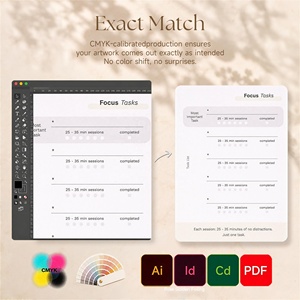 Agenda Giornaliera Minimalista A6 Personalizzata in Cartoncino Premium Bianco con Schede per Gestione del Tempo <span class=keywords><strong>e</strong></span> Scatola Portaoggetti - Product Image 3