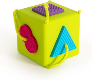 Giocattoli Montessori Cube in Silicone per <span class=keywords><strong>regali</strong></span> da <span class=keywords><strong>bambina</strong></span> di <span class=keywords><strong>1</strong></span> <span class=keywords><strong>anno</strong></span>, Sorter di forme da viaggio con forme collegate per l'apprendimento precoce - Product Image 1