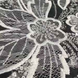 Elegant Chantilly <strong>Lace</strong> <strong>Fabric</strong> for Bridal Wear Delicate Floral Pattern <strong>Soft</strong> Touch Non - Itchy Material Ideal Tailoring - Product Image 1