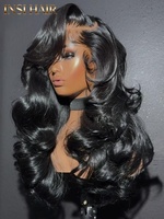 Wig Rambut Asli Vietnam Model Body Wave dengan Lace Front, Wig Rambut Alami Grosir, Wig HD Lace Frontal Tanpa Lem untuk Wanita Kulit Hitam