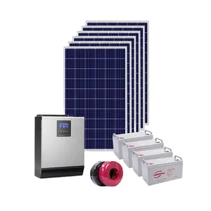 Lianfa prezzo di fabbrica 5KW pannello solare a piena potenza/Inverter/Controller/batteria Set completo sistema solare domestico Off Grid